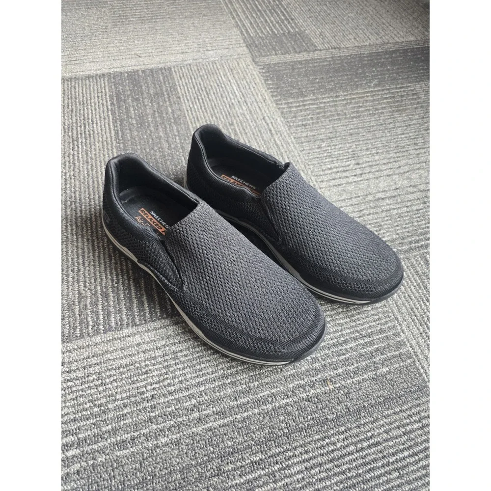 Skechers Men's Relaxed Fit Expected Gomel Slip-On Sneakers Black Sz 11 NEW